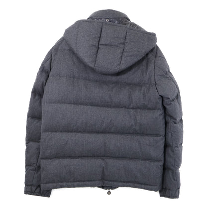 MONCLER Montgenevre Wool Hooded Down Jacket Gray Size 4