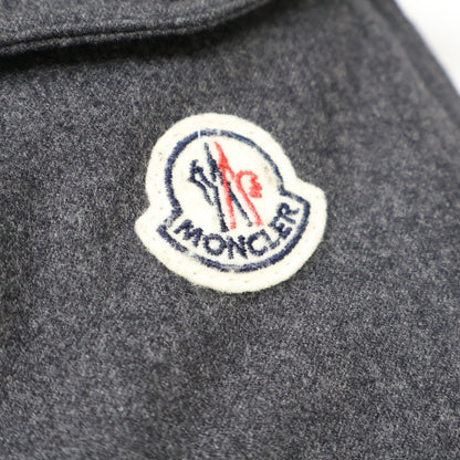 MONCLER Montgenevre Wool Hooded Down Jacket Gray Size 4