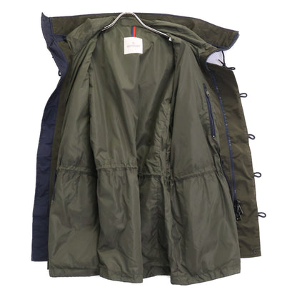 MONCLER LESTAT JACKET Nylon Mod Coat Navy Size 3