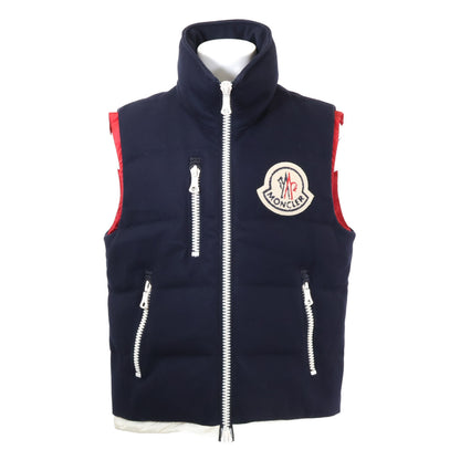 MONCLER x AMI BASTIEN Wool Down Vest Navy Size 4