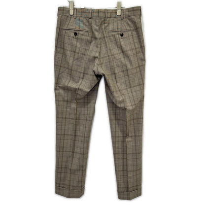 Belvest A71100 Super 130's Wool Check Vest Brown Size 48/48