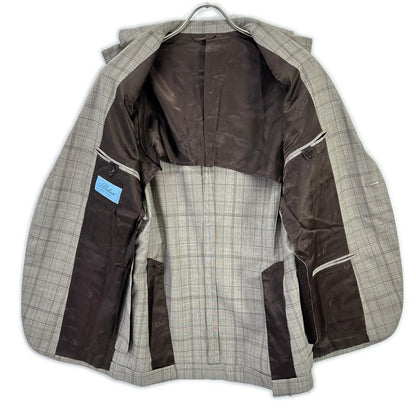 Belvest A71100 Super 130's Wool Check Vest Brown Size 48/48