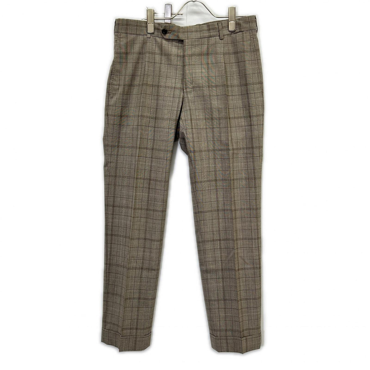 Belvest A71100 Super 130's Wool Check Vest Brown Size 48/48