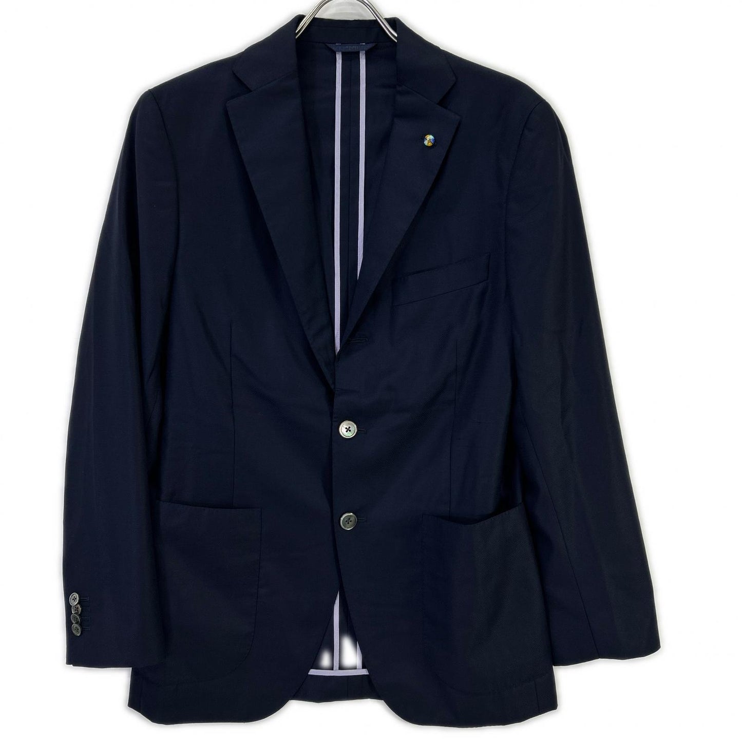 Belvest Navy SUPER150's Wool 3-Button Jacket Vest Size 48
