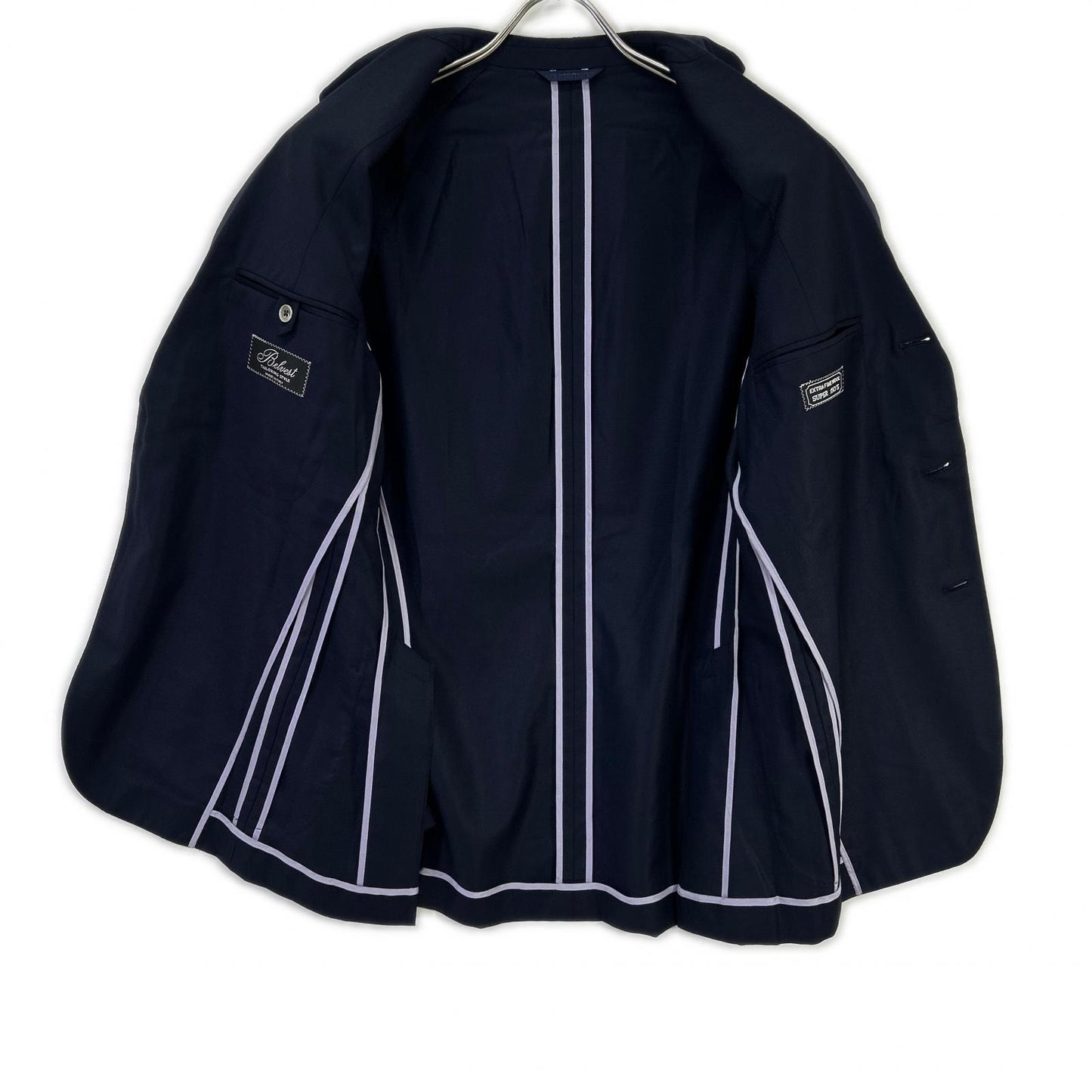 Belvest Navy SUPER150's Wool 3-Button Jacket Vest Size 48
