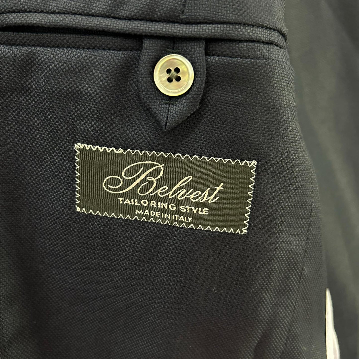 Belvest Navy SUPER150's Wool 3-Button Jacket Vest Size 48