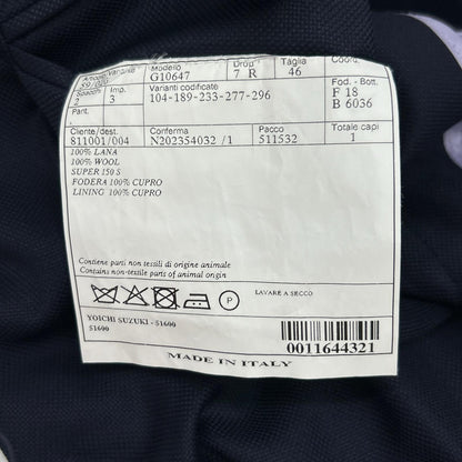 Belvest Navy SUPER150's Wool 3-Button Jacket Vest Size 48