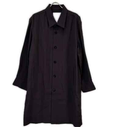 OVERCOAT Dark Brown Drop Shoulder Rayon Coat Size 1