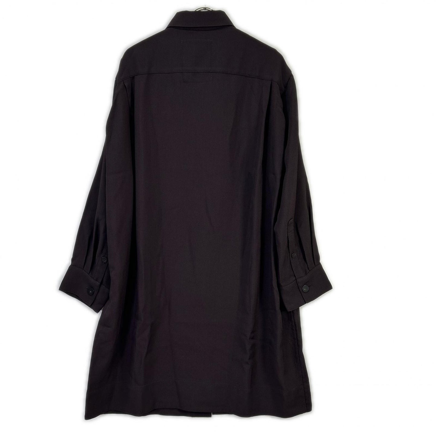 OVERCOAT Dark Brown Drop Shoulder Rayon Coat Size 1