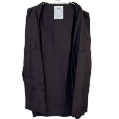 OVERCOAT Dark Brown Drop Shoulder Rayon Coat Size 1