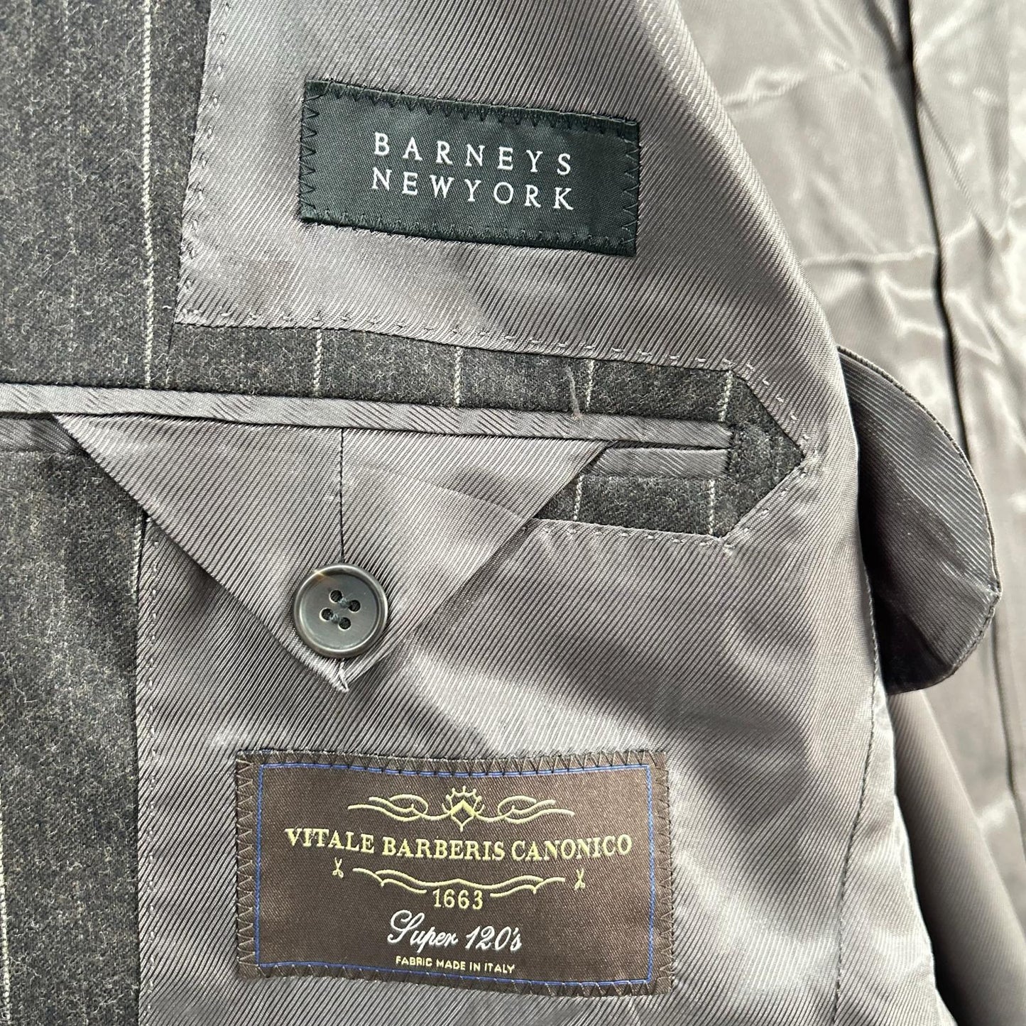 BARNEYSNEWYORK Gray Brown SUPER120's 3-Pc Suit