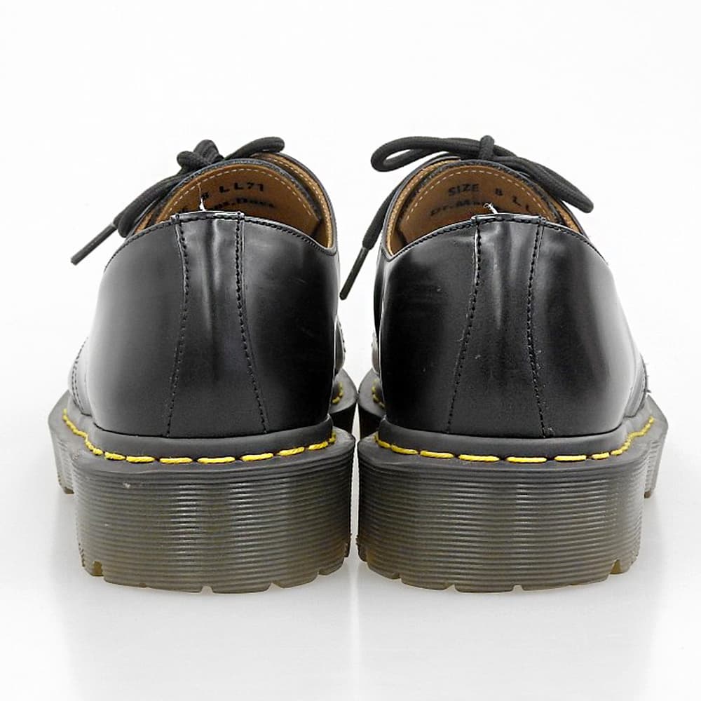 Dr.Martens Black Leather TOE GUARD CDG 1461 Shoes Sneakers Size 8
