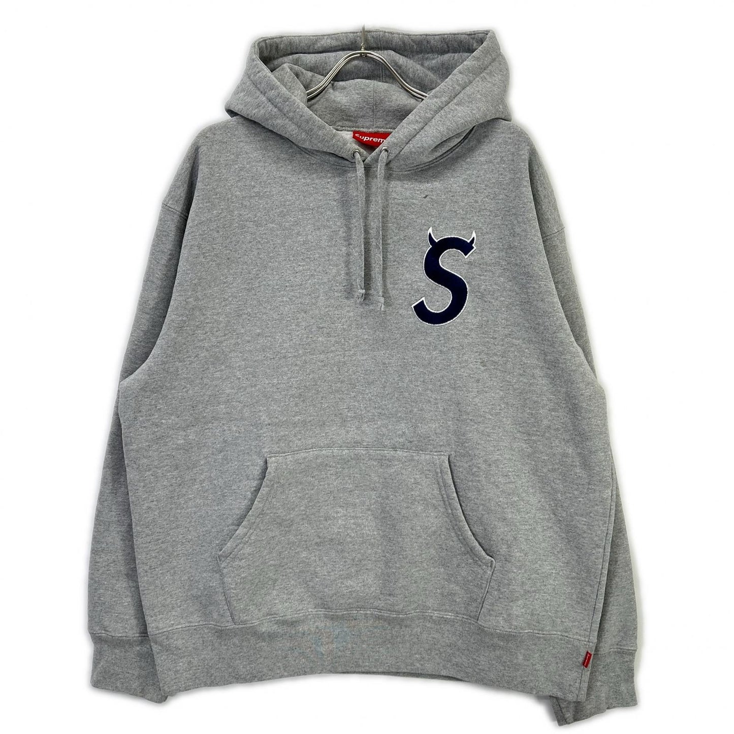 Supreme 22AW S Logo Hooded Sweat Gray Cotton Size L