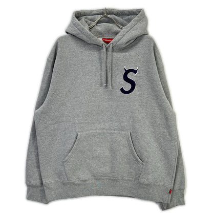 Supreme 22AW S Logo Hooded Sweat Gray Cotton Size L