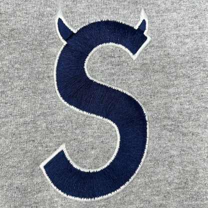 Supreme 22AW S Logo Hooded Sweat Gray Cotton Size L