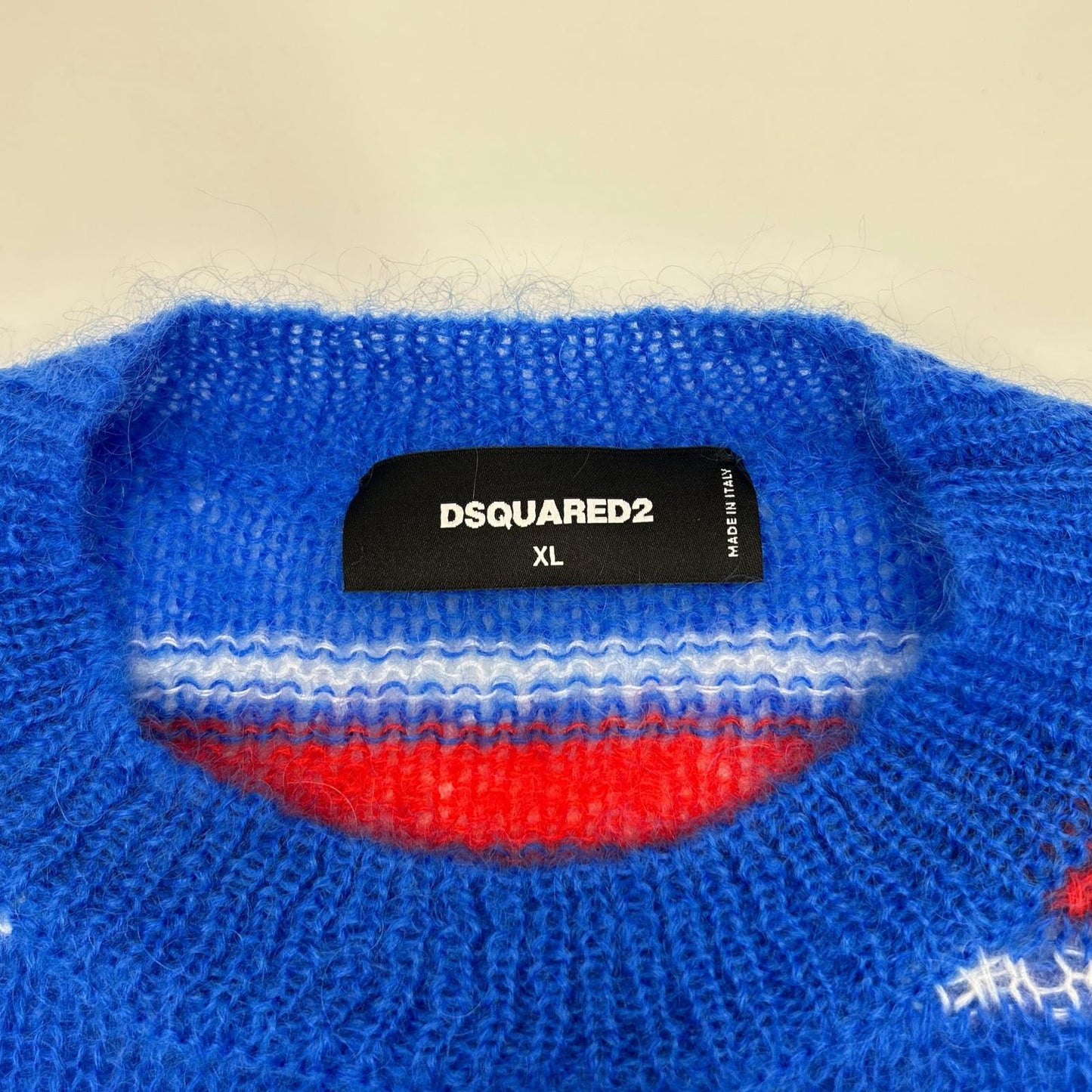 Dsquared2 DSQUARED Mohair Blend Striped Knit Size XL