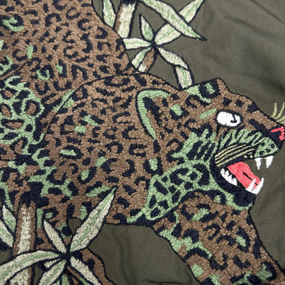 maharishi Cotton/Nylon Tiger Embroidered Pants Khaki Size L