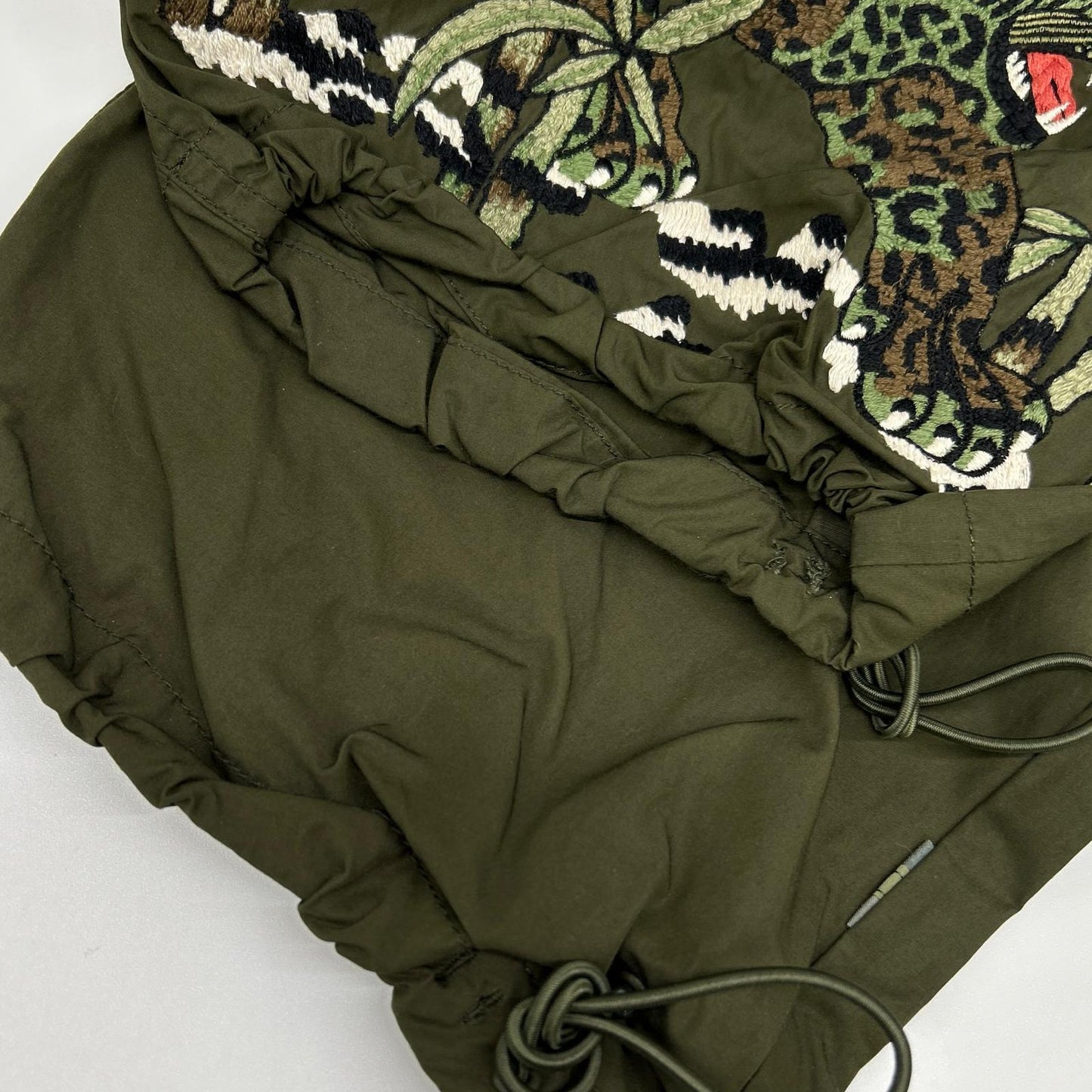 maharishi Cotton/Nylon Tiger Embroidered Pants Khaki Size L