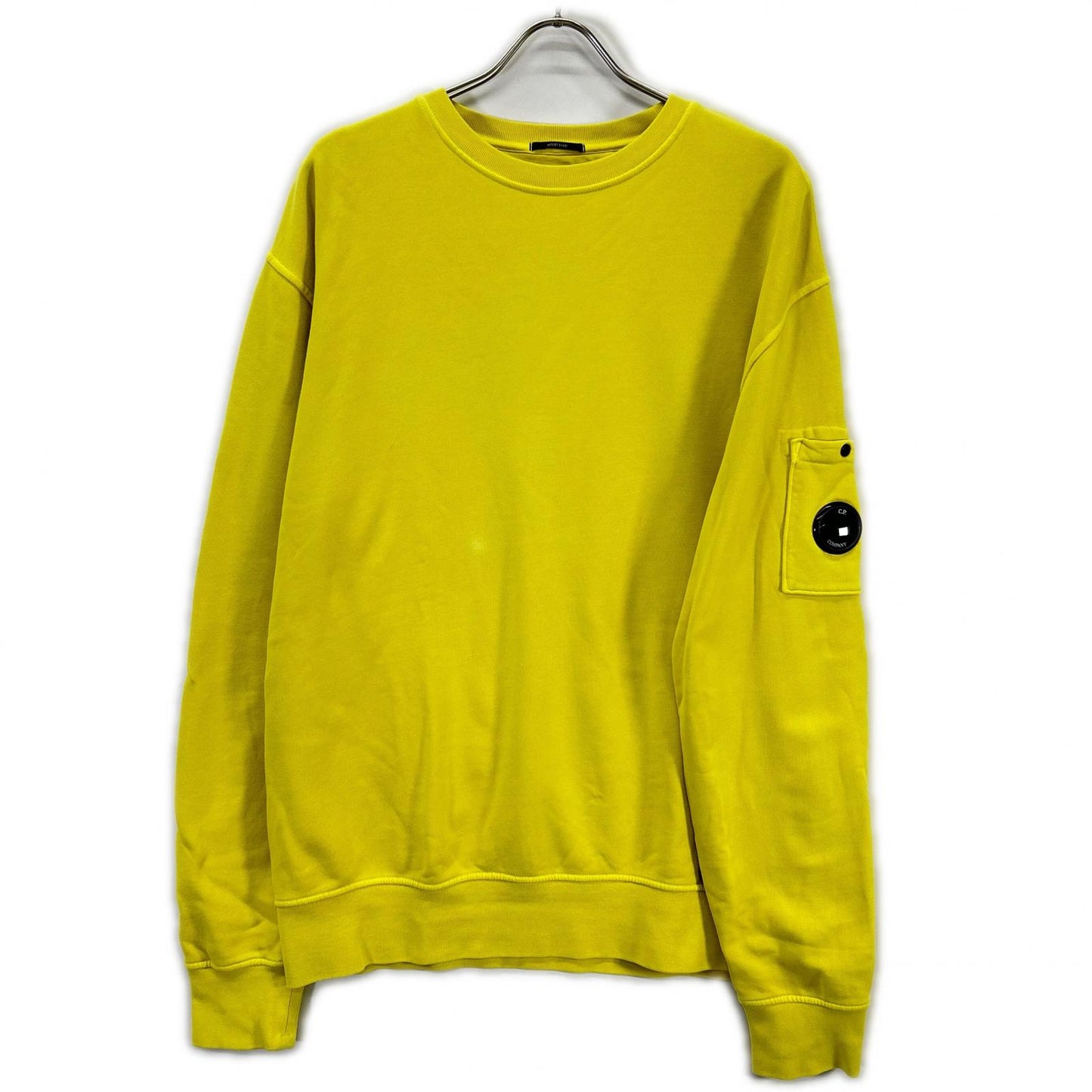 C.P.COMPANY 19CMSS718A Diagonal Crewneck Yellow Size L