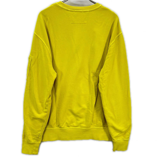 C.P.COMPANY 19CMSS718A Diagonal Crewneck Yellow Size L