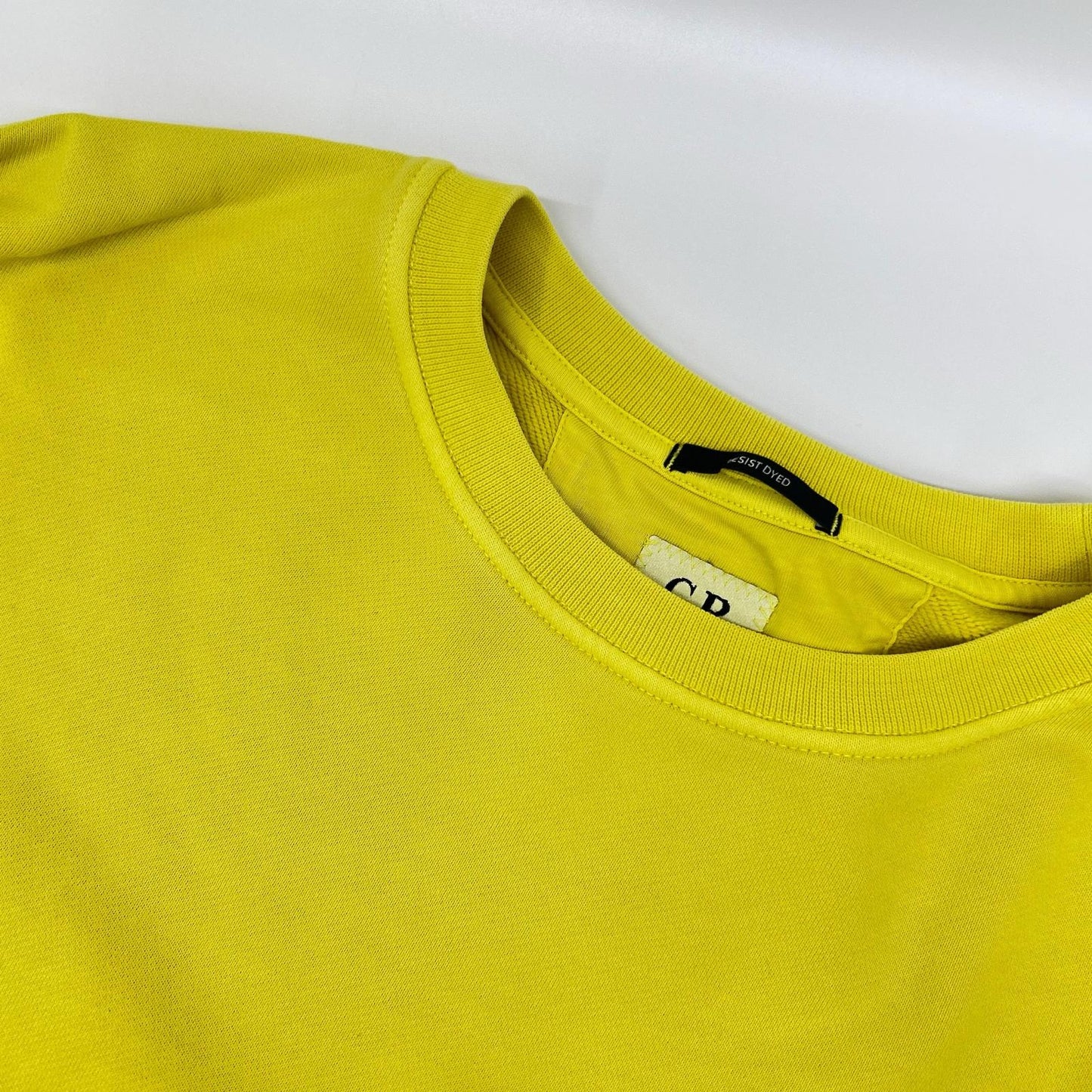 C.P.COMPANY 19CMSS718A Diagonal Crewneck Yellow Size L