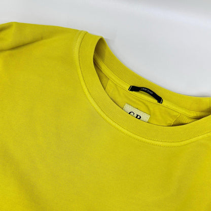 C.P.COMPANY 19CMSS718A Diagonal Crewneck Yellow Size L
