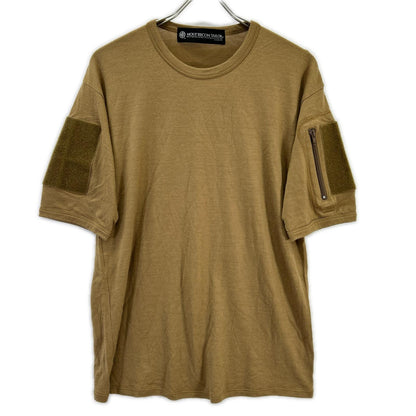 MOUT RECON TAILOR Wool Short Sleeve Arm Knit Brown Size 48