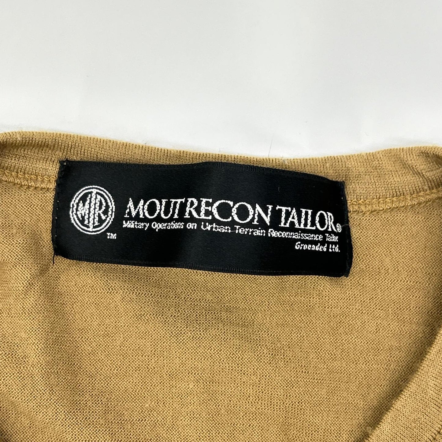 MOUT RECON TAILOR Wool Short Sleeve Arm Knit Brown Size 48