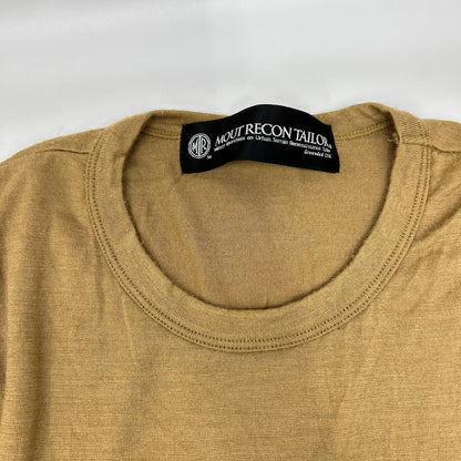 MOUT RECON TAILOR Wool Short Sleeve Arm Knit Brown Size 48