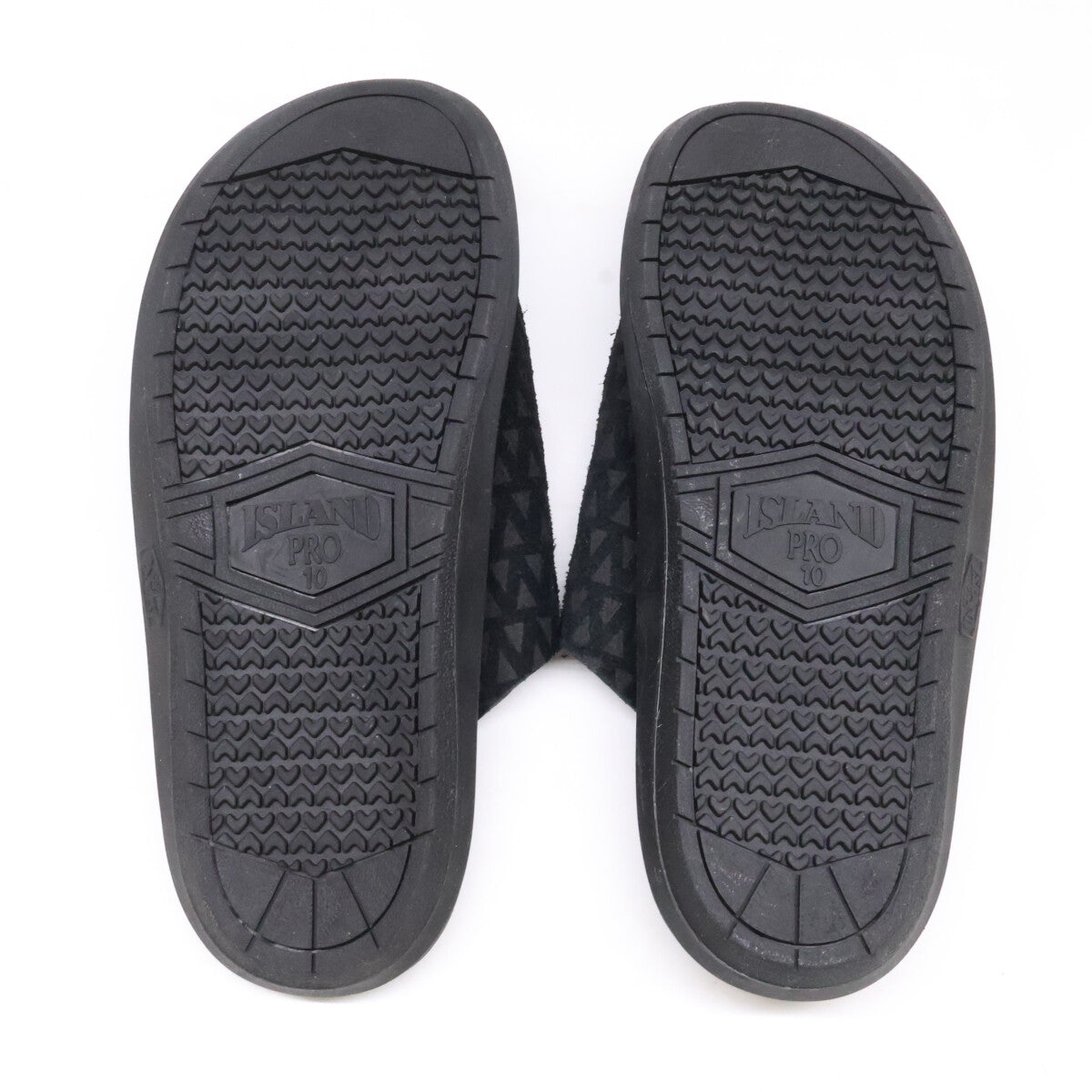 ISLAND SLIPPER Suede PBS705BHR Slide Sandals Black Size 10