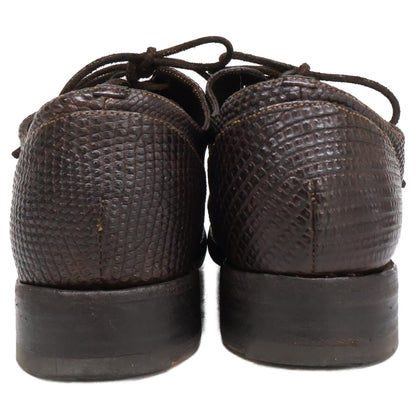 CHRISTIAN PEAU Lizard Cap Toe Sneakers Dark Brown Size EU 43