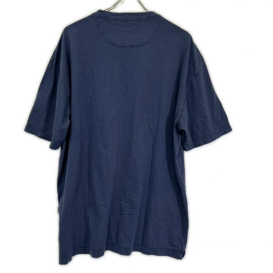 PRADA Triangle Logo Cotton T-Shirt Navy Size XL