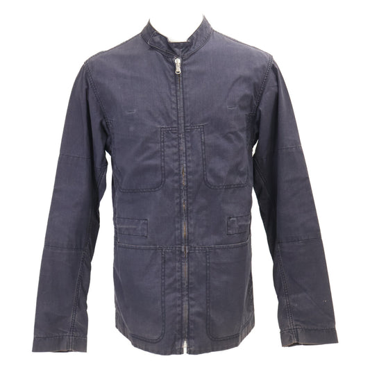 MARTIN MARGIELA 04' Cotton Check Rider Jacket Navy Size 46