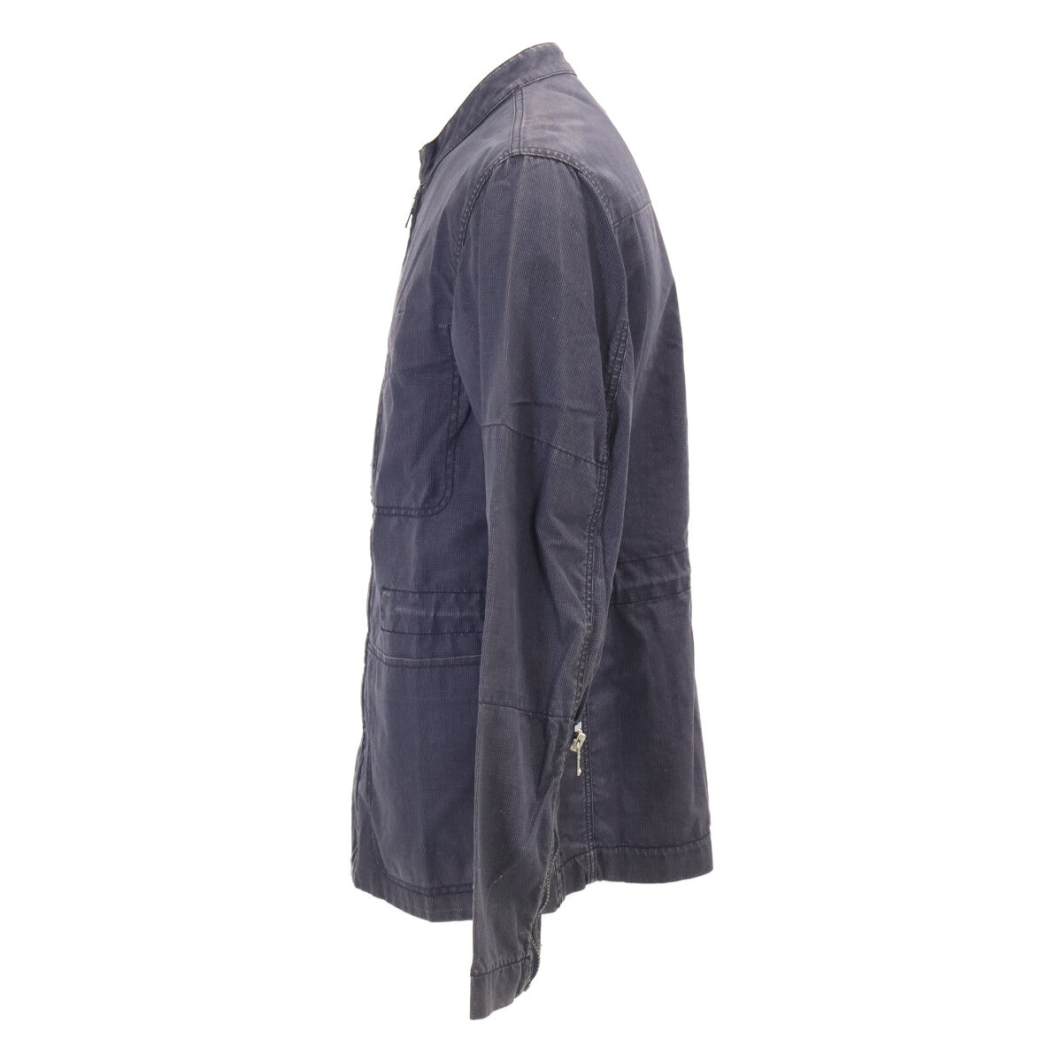 MARTIN MARGIELA 04' Cotton Check Rider Jacket Navy Size 46