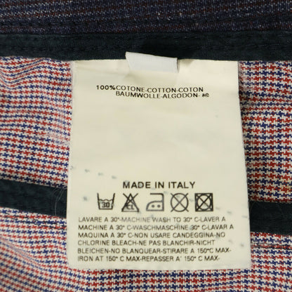 MARTIN MARGIELA 04' Cotton Check Rider Jacket Navy Size 46