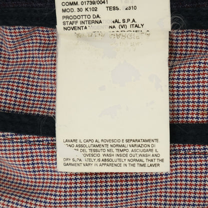 MARTIN MARGIELA 04' Cotton Check Rider Jacket Navy Size 46
