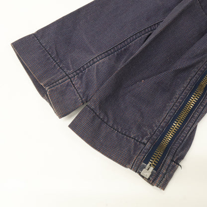 MARTIN MARGIELA 04' Cotton Check Rider Jacket Navy Size 46