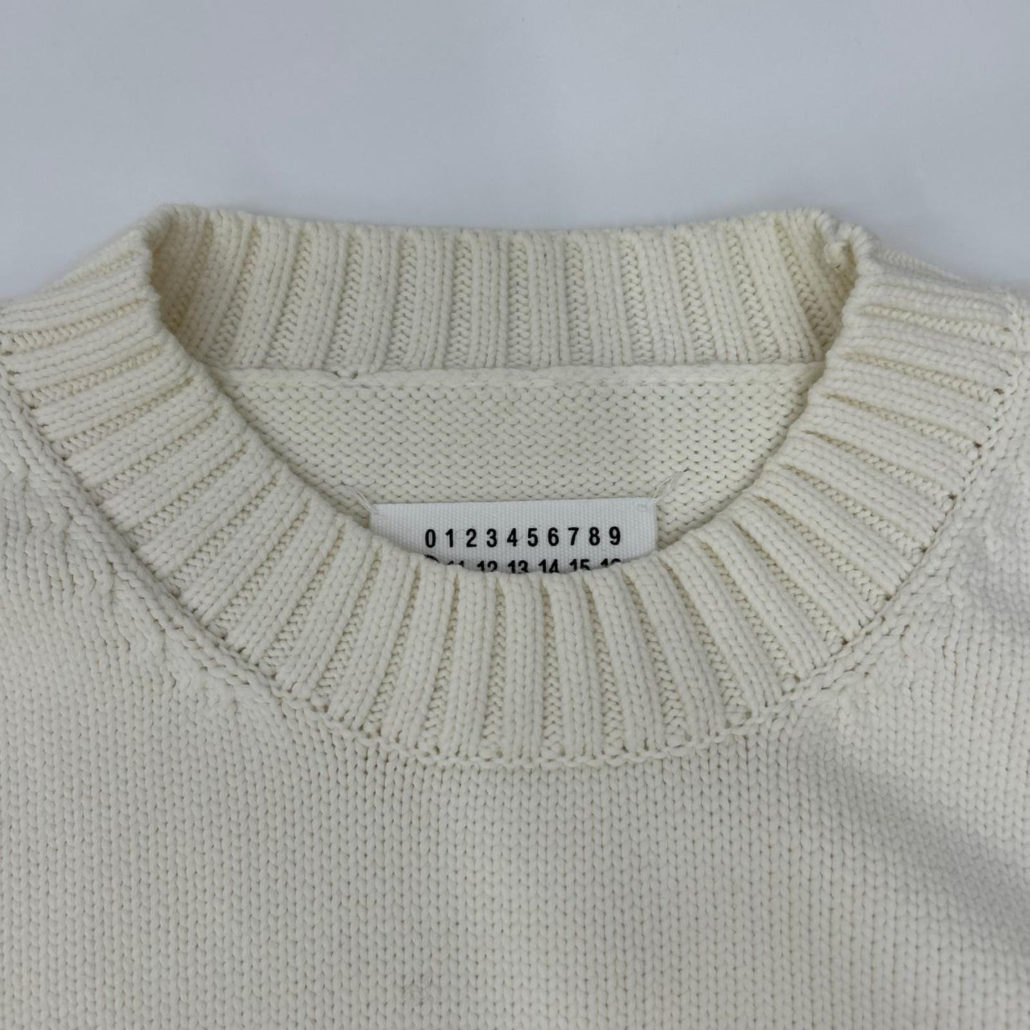 Maison Margiela 20AW 4 Stitch Crewneck Sweater White Size M