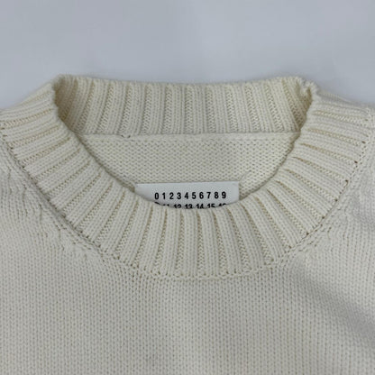 Maison Margiela 20AW 4 Stitch Crewneck Sweater White Size M