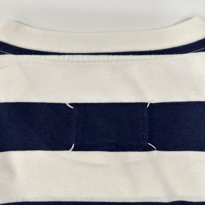 Maison Margiela 19SS S50GC0552 Striped White Navy T-Shirt Size L