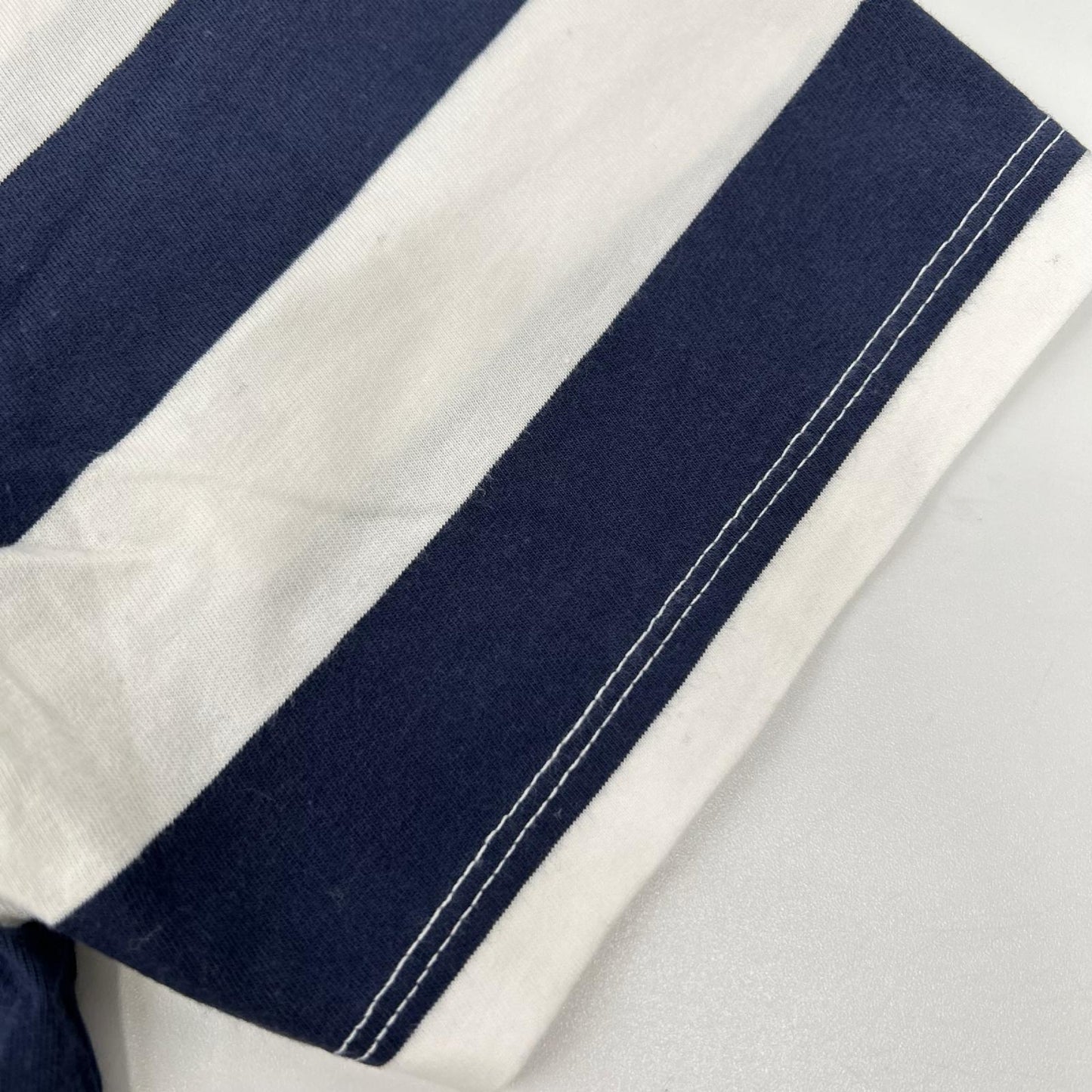 Maison Margiela 19SS S50GC0552 Striped White Navy T-Shirt Size L