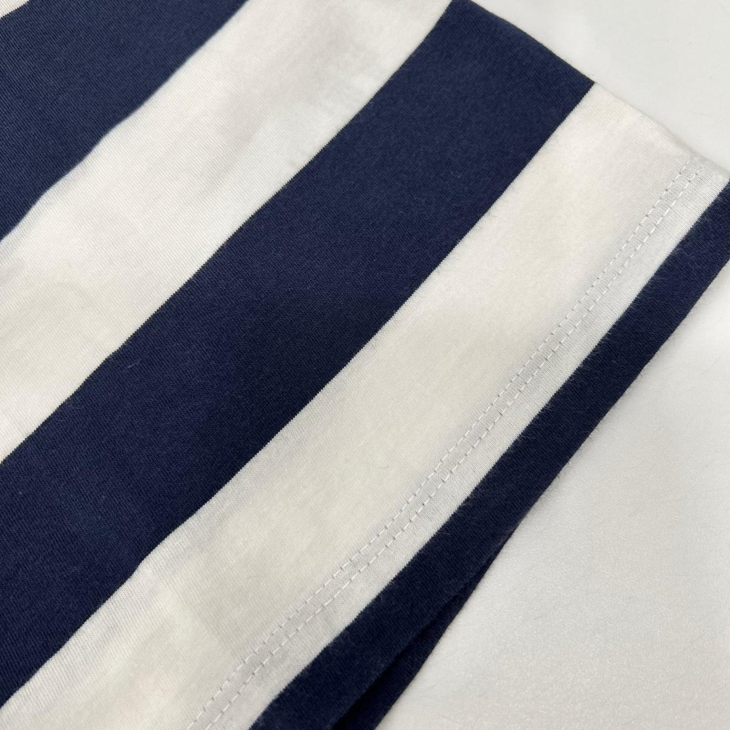 Maison Margiela 19SS S50GC0552 Striped White Navy T-Shirt Size L