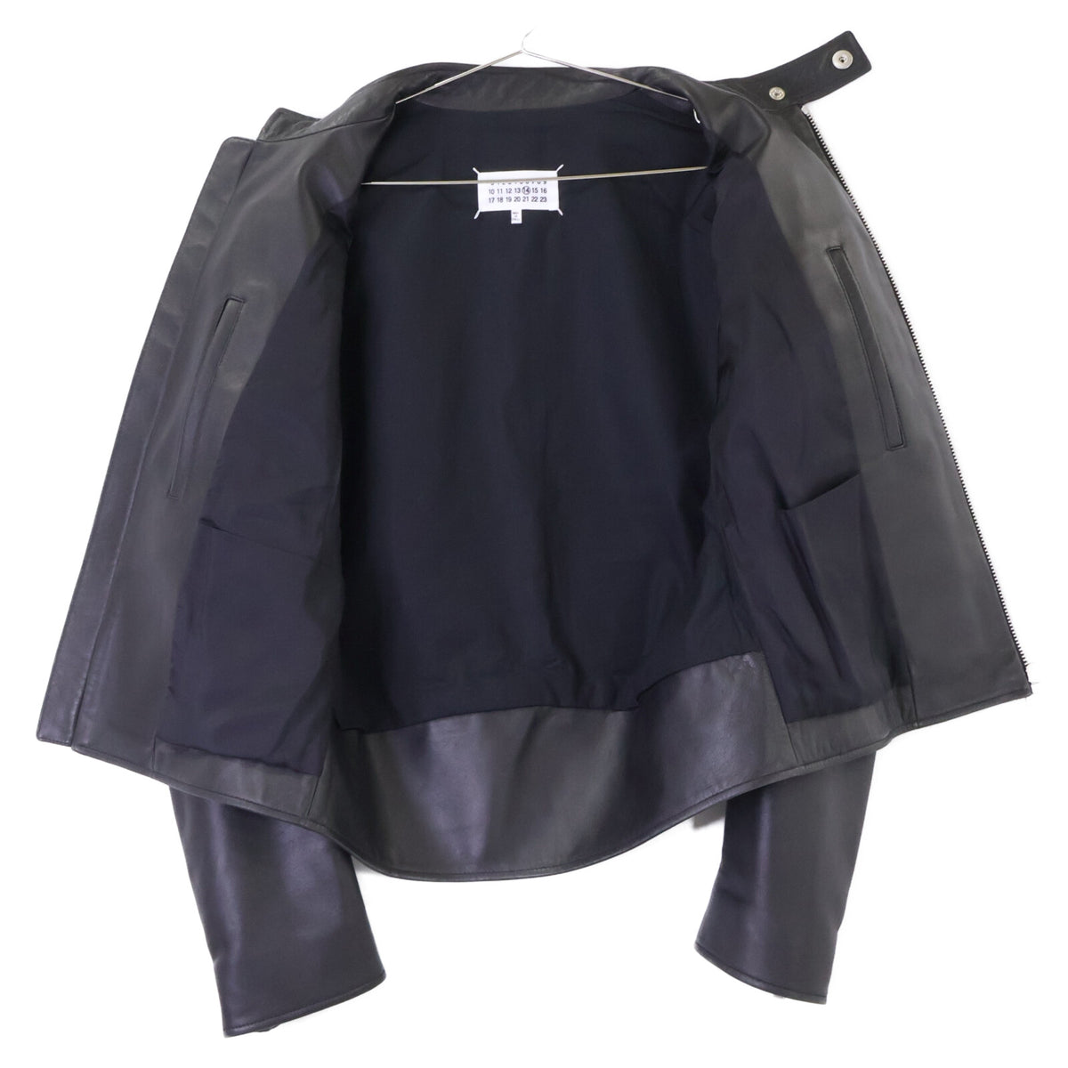 Maison Margiela S50AM0489 Lambskin 5-Zip Zip Jacket Size 46