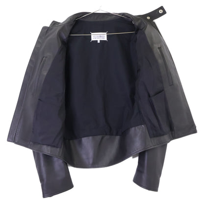 Maison Margiela S50AM0489 Lambskin 5-Zip Zip Jacket Size 46