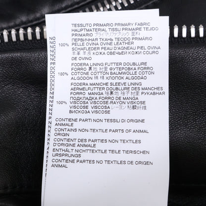 Maison Margiela S50AM0489 Lambskin 5-Zip Zip Jacket Size 46