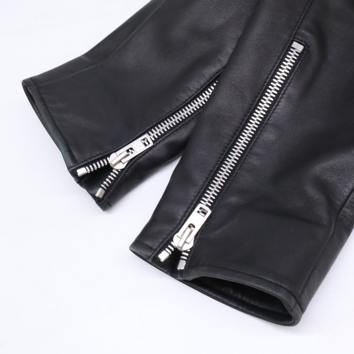 Maison Margiela S50AM0489 Lambskin 5-Zip Zip Jacket Size 46
