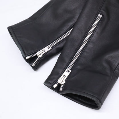 Maison Margiela S50AM0489 Lambskin 5-Zip Zip Jacket Size 46