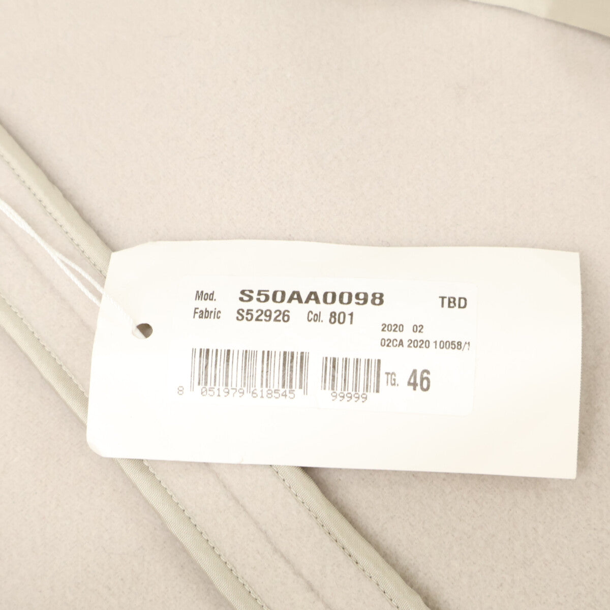 Maison Margiela Cashmere Blend Light Gray Coat Size 46