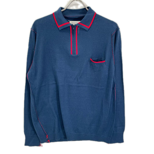 Maison Margiela 21SS S50HA0979 Cotton Knit Shirt Navy Polo Size M
