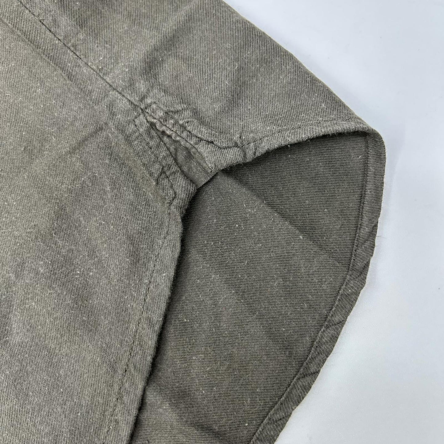 MARTIN MARGIELA 02AW Cotton Rayon Flap Shirt Khaki Size 1